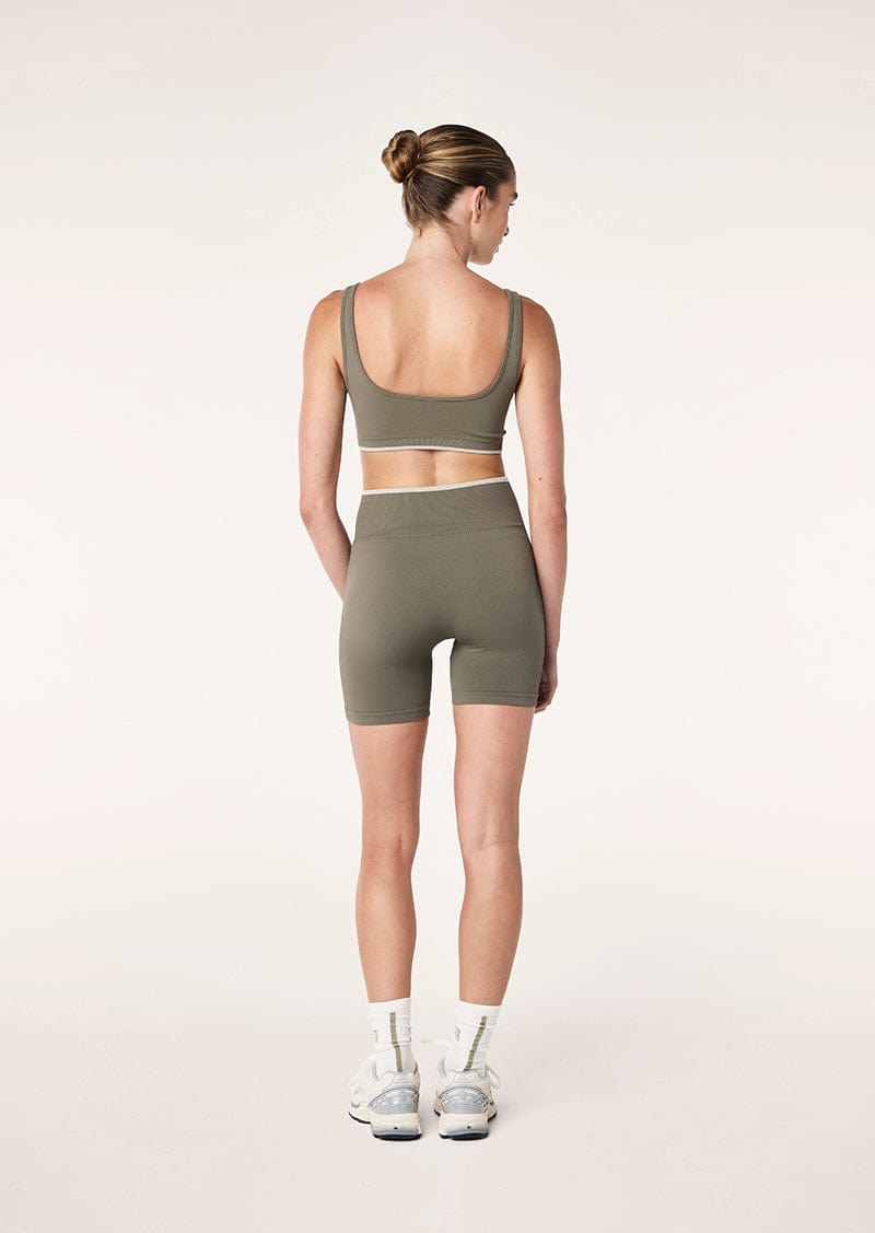 P.E Nation Shorts - Activewear P.E Nation | Restore Seamless 5" Bike Shorts - Khaki