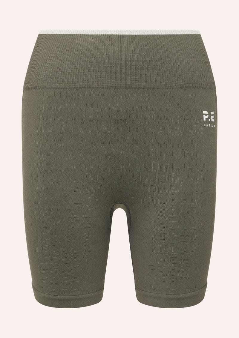 P.E Nation Shorts - Activewear P.E Nation | Restore Seamless 5" Bike Shorts - Khaki