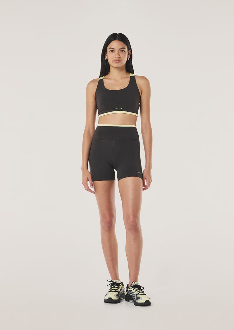 P.E Nation Shorts - Bike Stellar 5" Bike Short - Smokestone/Lemonade