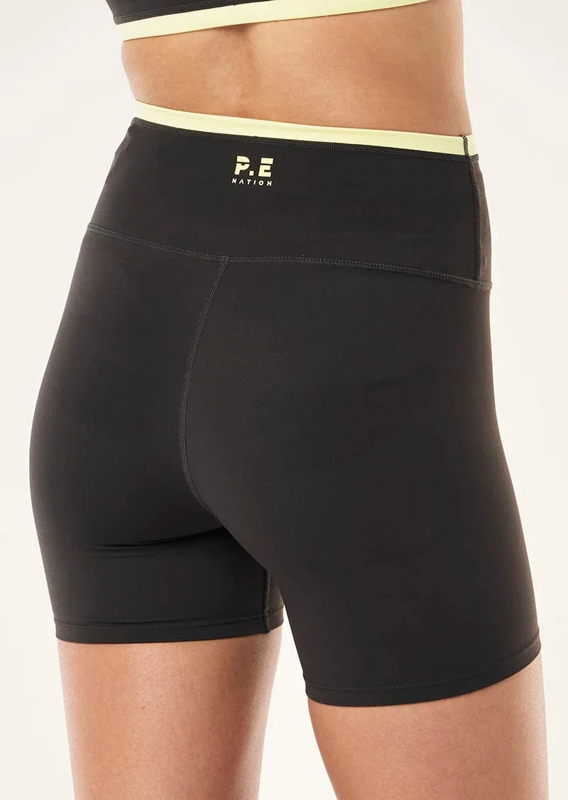 P.E Nation Shorts - Bike Stellar 5" Bike Short - Smokestone/Lemonade