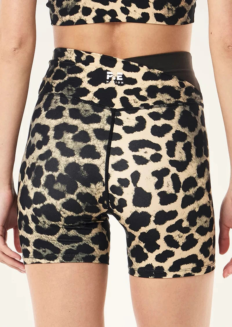 P.E Nation Shorts - Bike Wander 5" Bike Short - Leopard