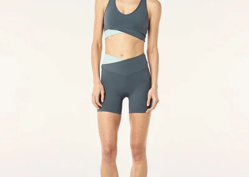 P.E Nation Shorts Wander 5 Inch Bike Short - Thunder/ Dusty Mint
