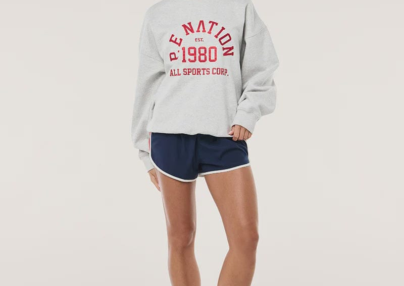 P.E Nation Sweaters Backspin Sweat - Grey Marle