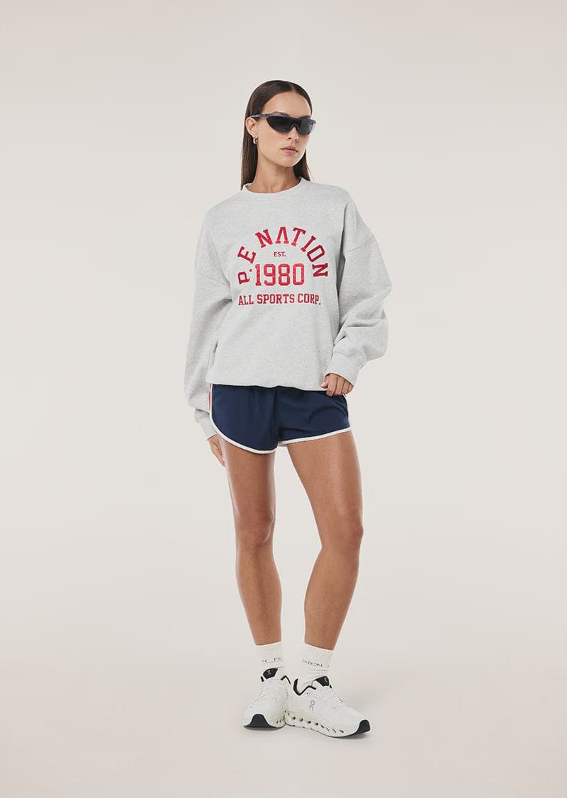 P.E Nation Sweaters Backspin Sweat - Grey Marle