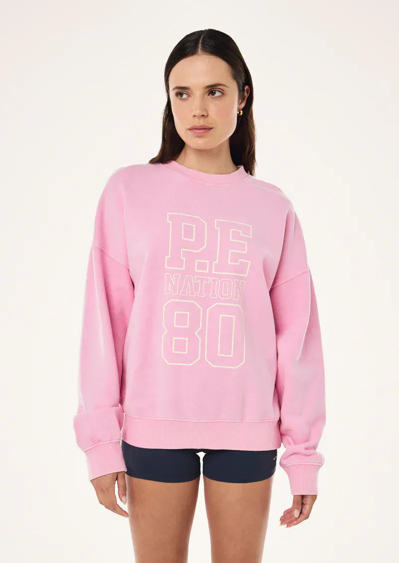 P.E Nation Sweaters Elysian Sweat - Washed Prism Pink