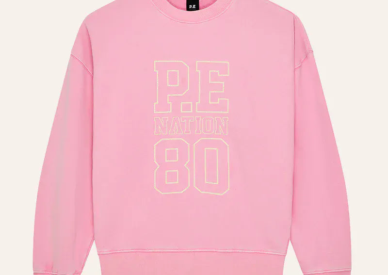 P.E Nation Sweaters Elysian Sweat - Washed Prism Pink