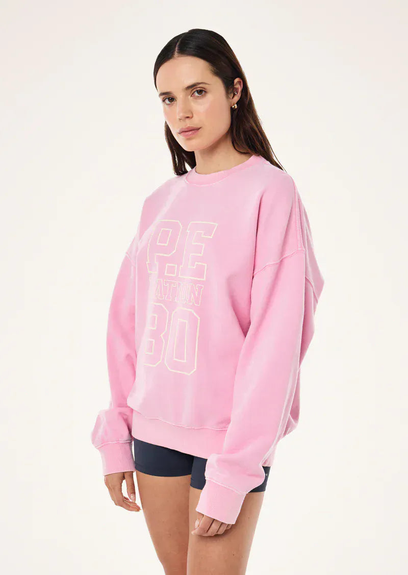P.E Nation Sweaters Elysian Sweat - Washed Prism Pink