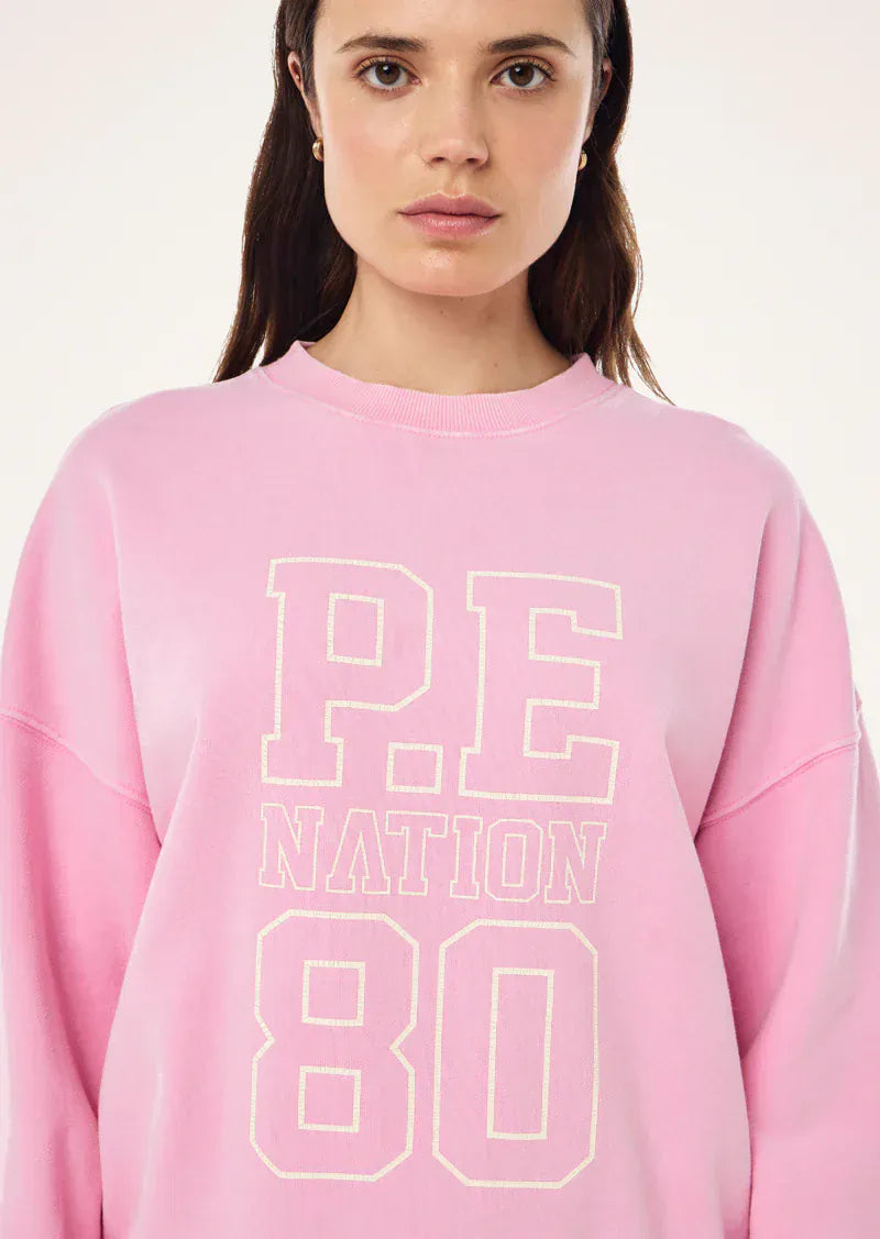 P.E Nation Sweaters Elysian Sweat - Washed Prism Pink