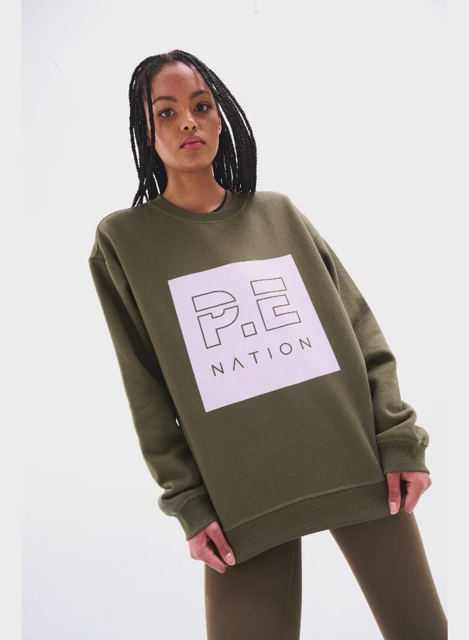 P.E Nation Sweaters P.E Nation | Cut Shot Sweat - Khaki Brown