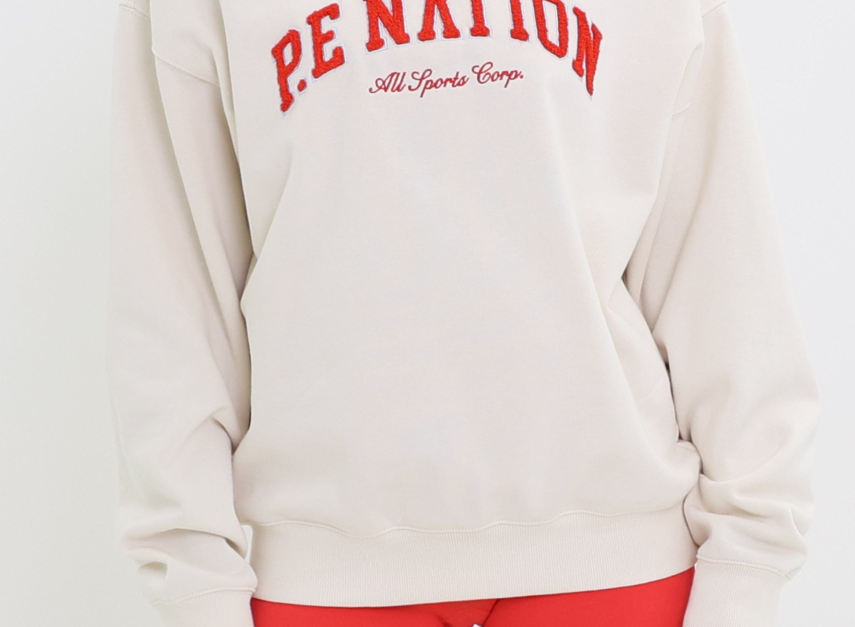 P.E Nation Sweaters P.E Nation | Heritage Sweat - Whisper White Cream