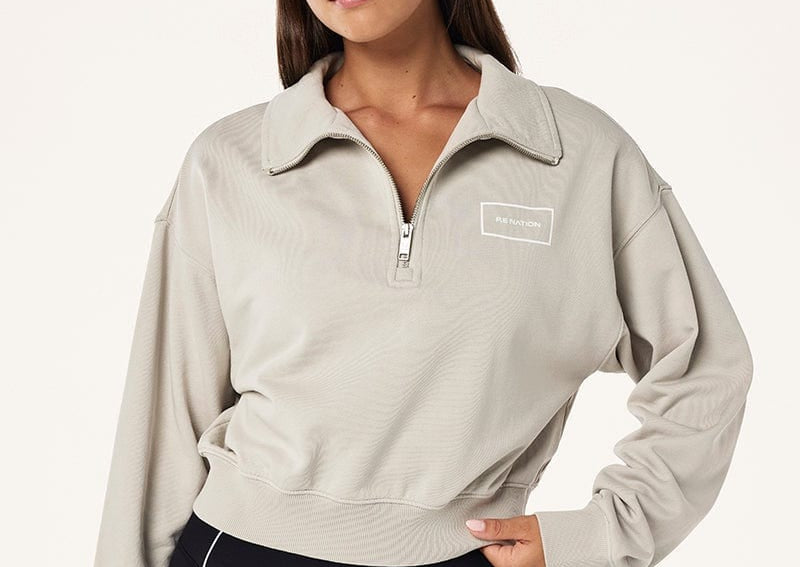 P.E Nation Sweaters P.E Nation | Tranquility Zip Sweat- Washed Moonstruck