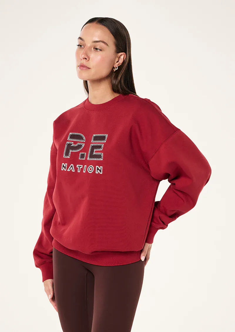 P.E Nation Sweaters Strike Sweat - Cherry