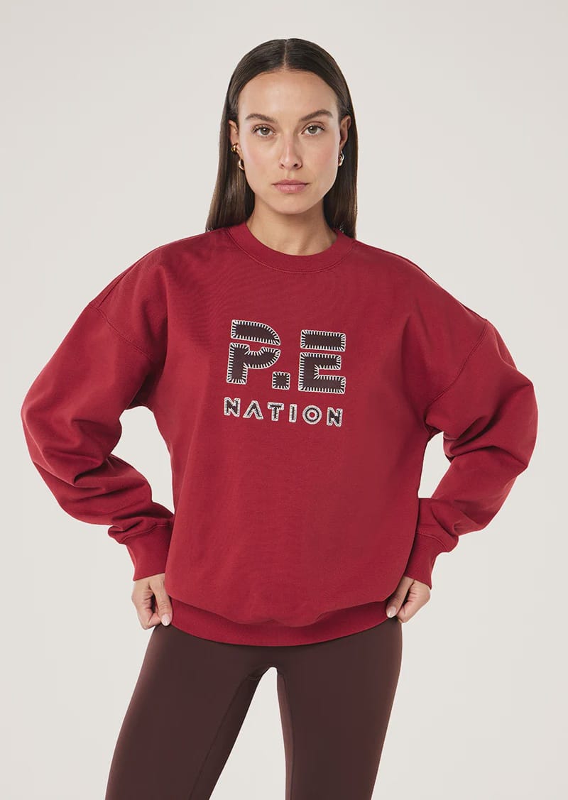 P.E Nation Sweaters Strike Sweat - Cherry