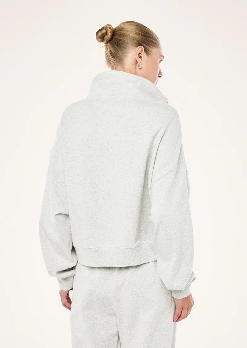 P.E Nation Sweaters Swerve Zip Neck - Grey Marle