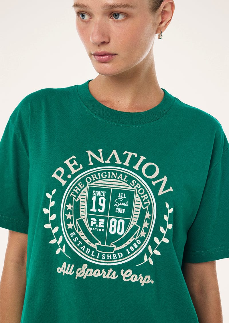 P.E Nation Tees Defend Tee - College Green