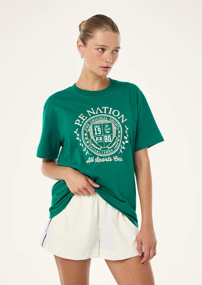 P.E Nation Tees Defend Tee - College Green