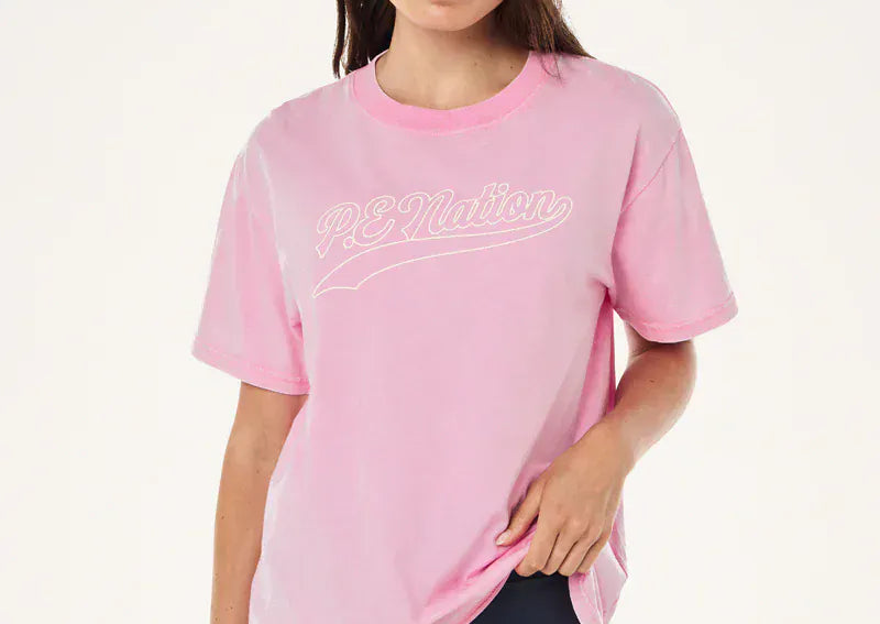P.E Nation Tees Formation 2 Tee - Washed Prism Pink