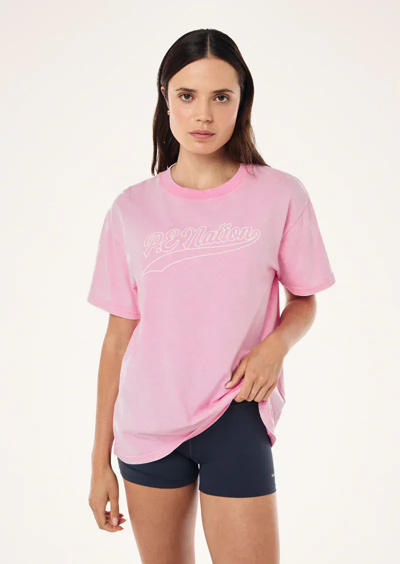 P.E Nation Tees Formation 2 Tee - Washed Prism Pink