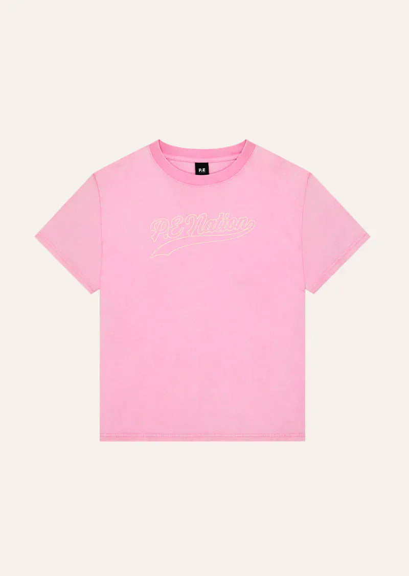 P.E Nation Tees Formation 2 Tee - Washed Prism Pink