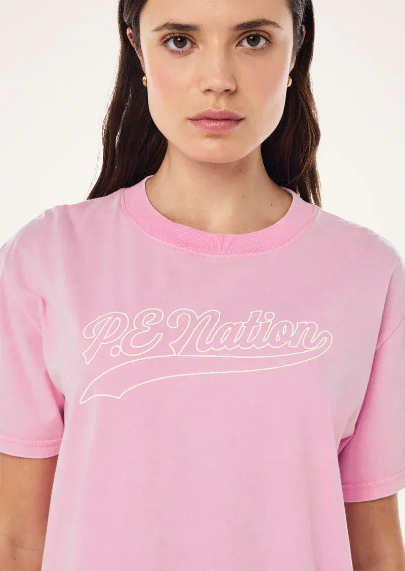 P.E Nation Tees Formation 2 Tee - Washed Prism Pink