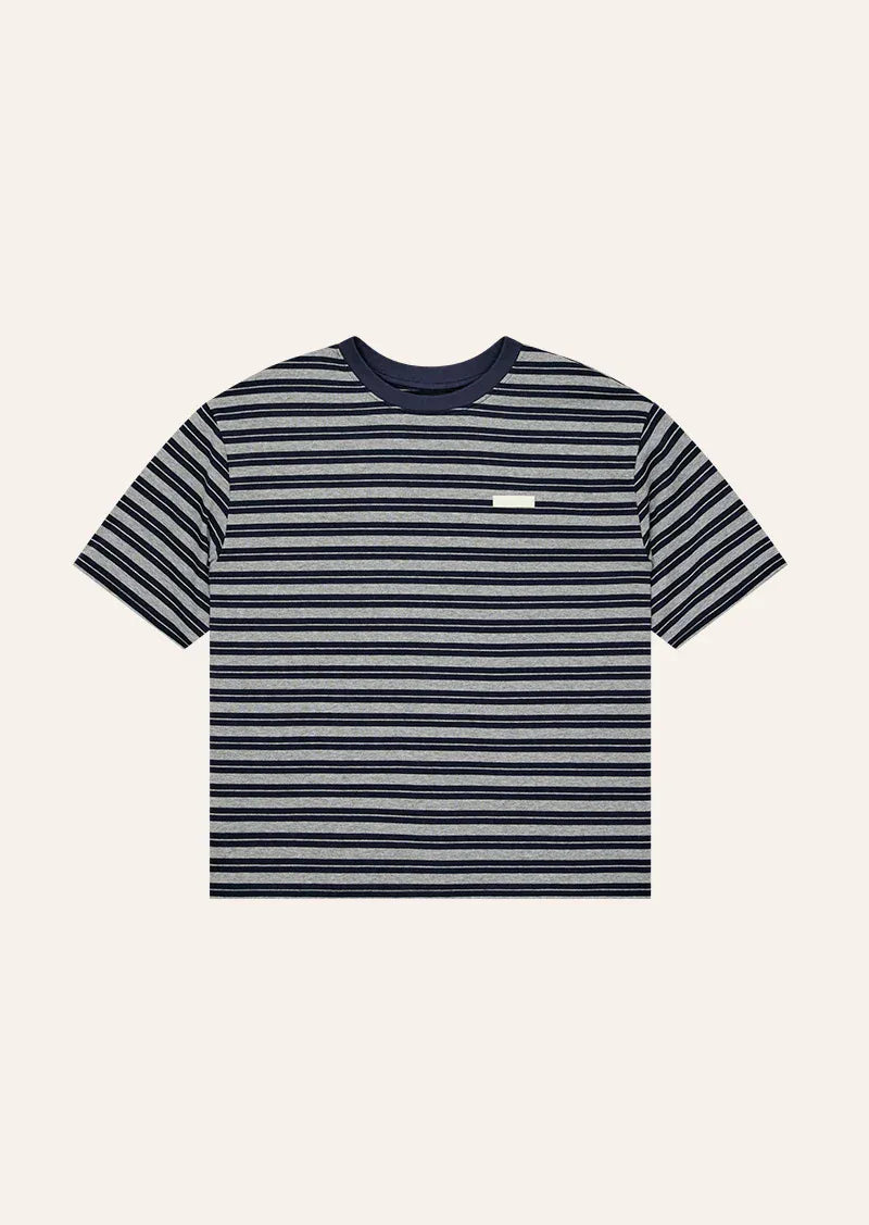 P.E Nation Tees Oversized Spark Tee - Dark Navy Stripe