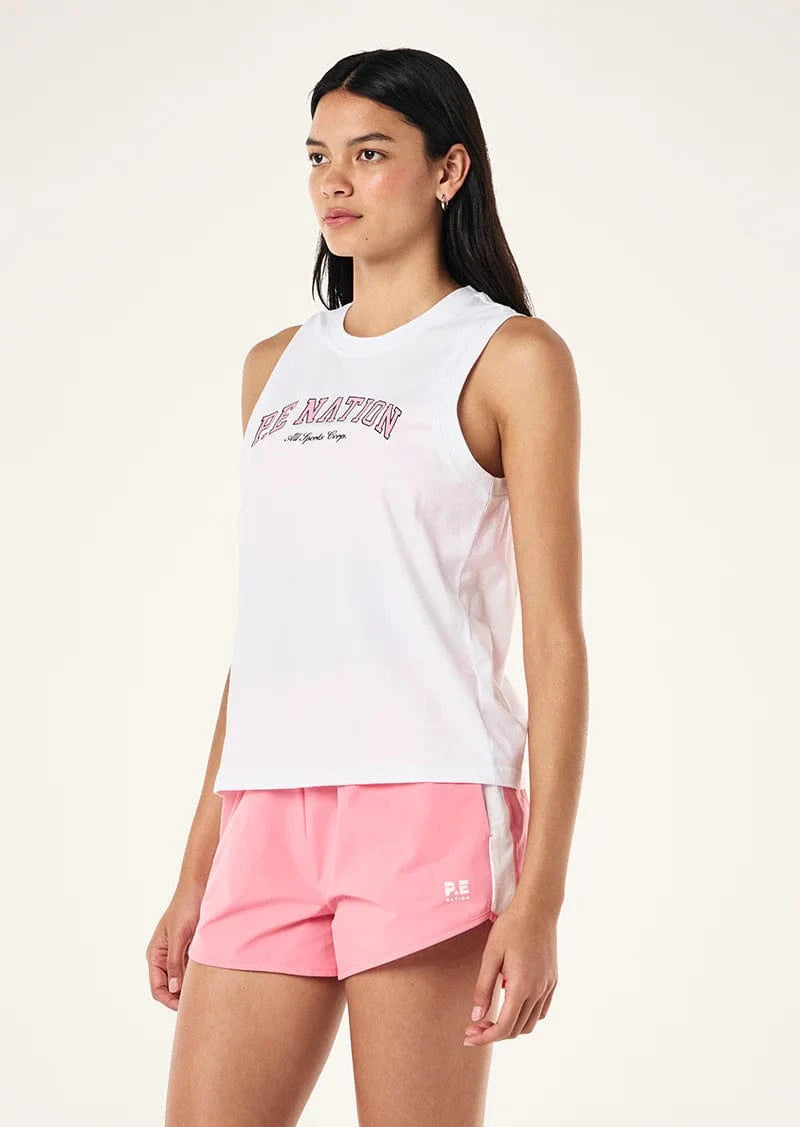P.E Nation Tops - Activewear Area Tank - Optic White