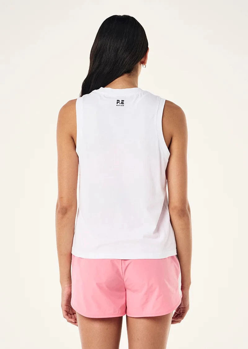 P.E Nation Tops - Activewear Area Tank - Optic White