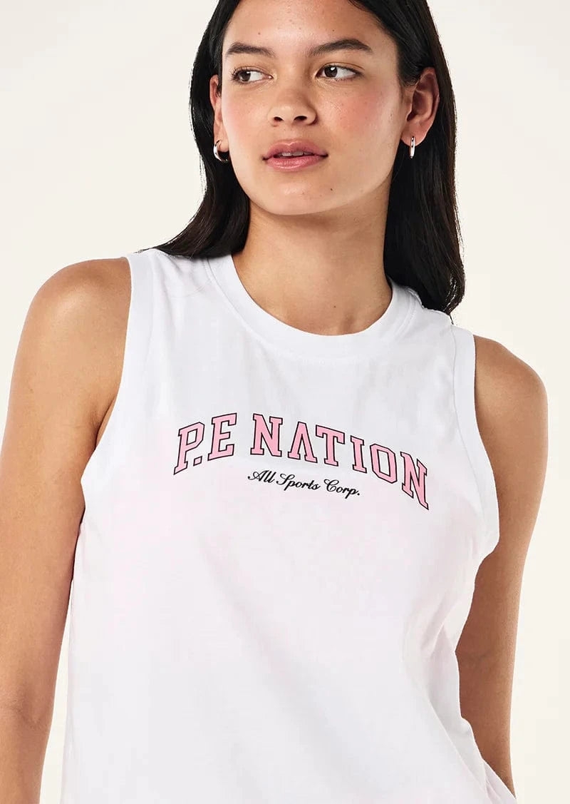 P.E Nation Tops - Activewear Area Tank - Optic White