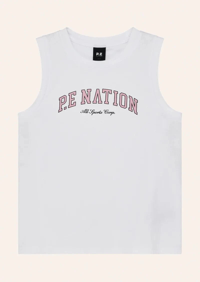 P.E Nation Tops - Activewear Area Tank - Optic White