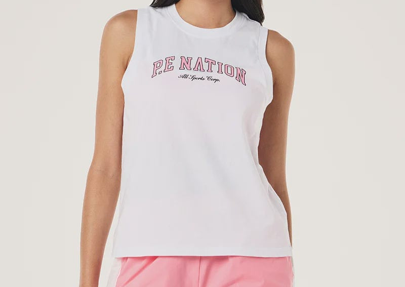 P.E Nation Tops - Activewear Area Tank - Optic White