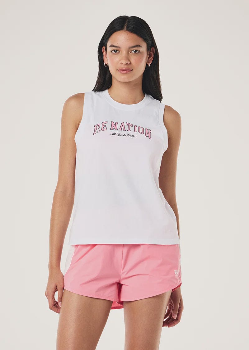 P.E Nation Tops - Activewear Area Tank - Optic White