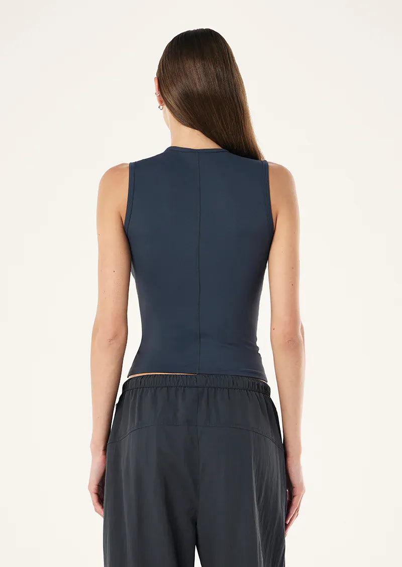 P.E Nation Tops - Activewear Foundation Muscle Tank - Marine Blue