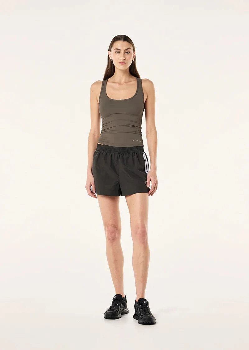 P.E Nation Tops - Activewear Foundation Scoop Tank - Smokestone