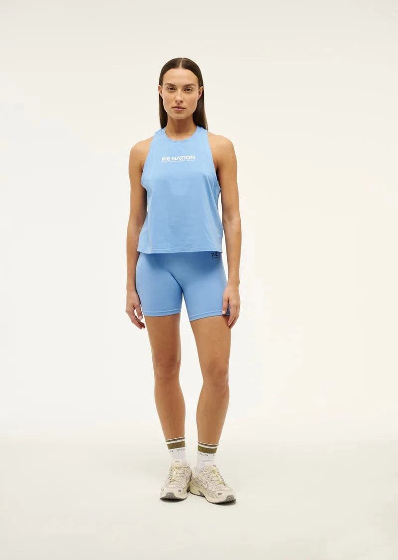 P.E Nation Tops - Activewear P.E Nation | Aero Tank - Cornflower Blue