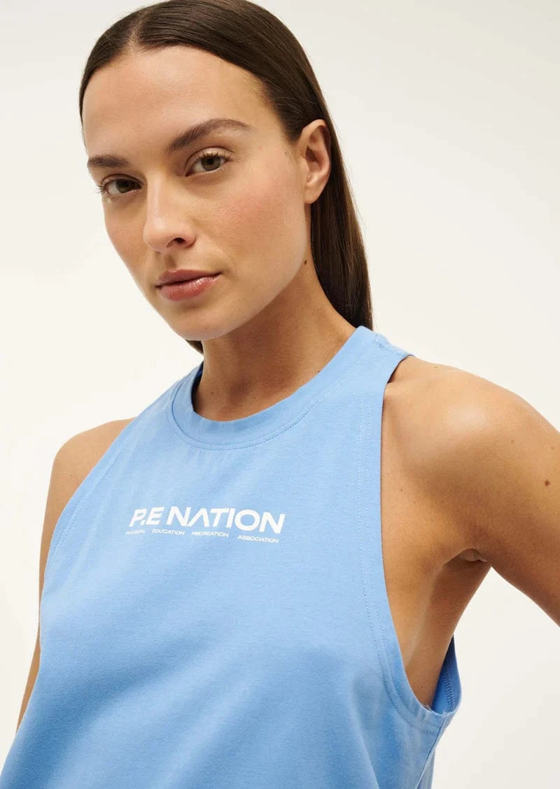 P.E Nation Tops - Activewear P.E Nation | Aero Tank - Cornflower Blue