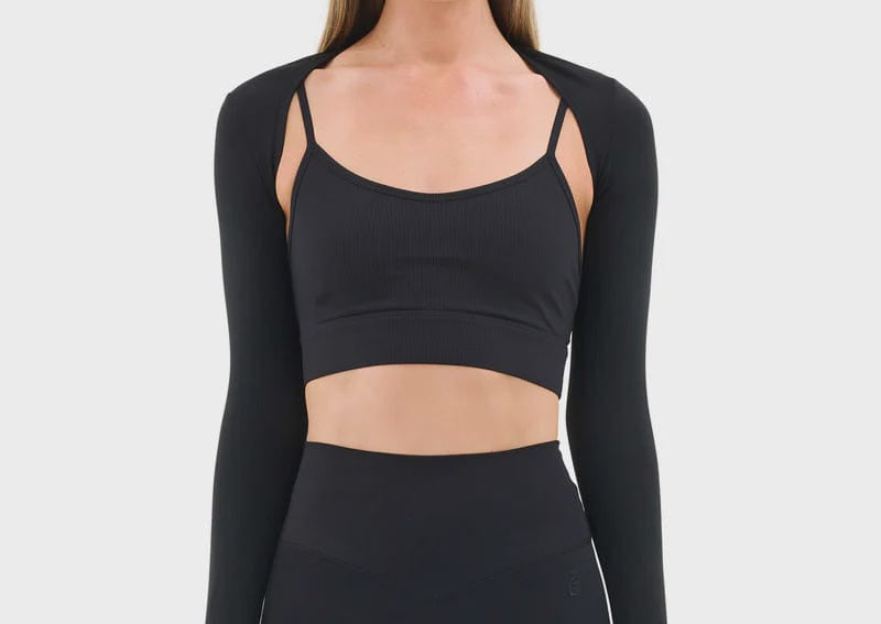 P.E Nation Tops - Activewear P.E Nation | Reform Bolero - Black
