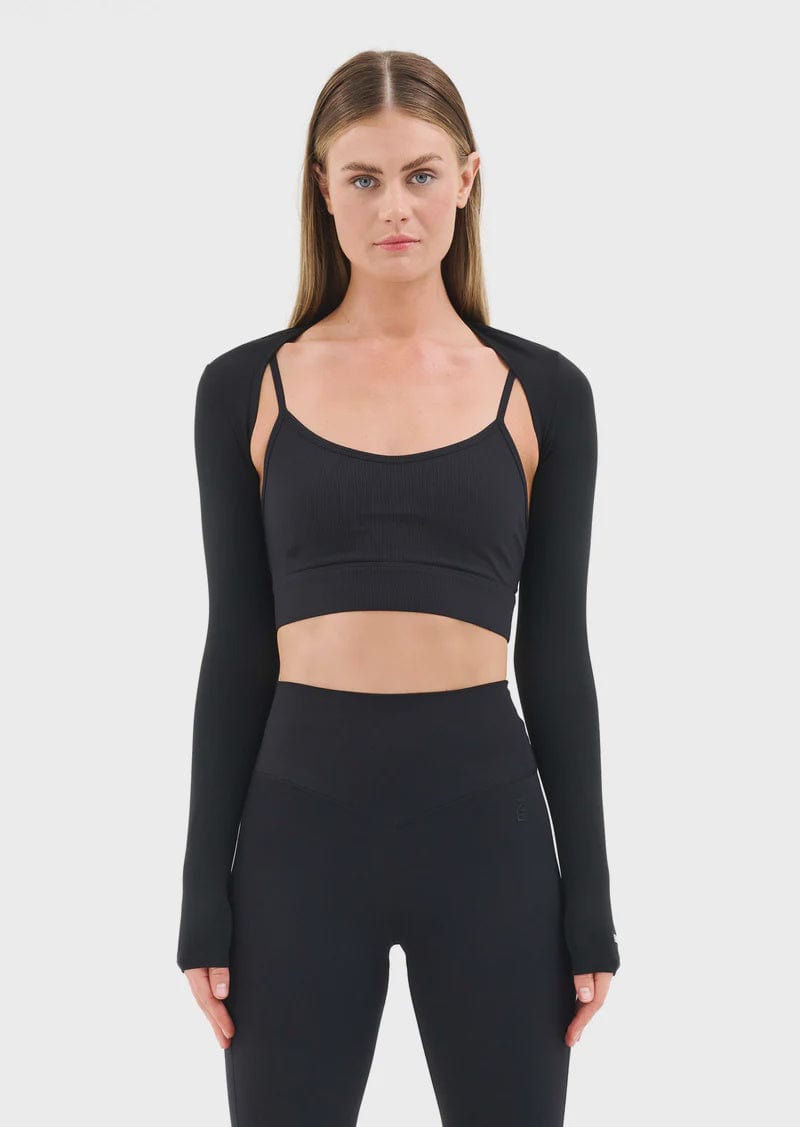 P.E Nation Tops - Activewear P.E Nation | Reform Bolero - Black