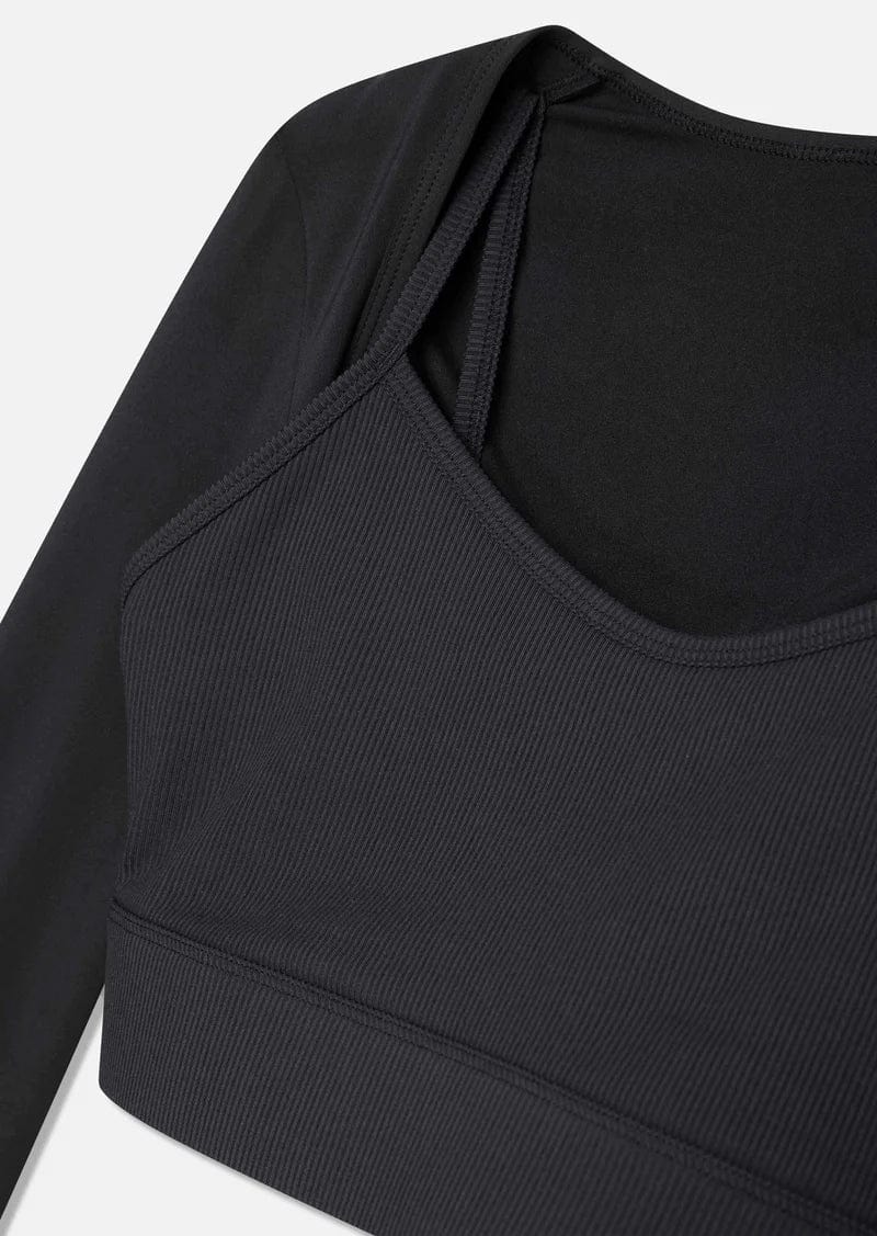P.E Nation Tops - Activewear P.E Nation | Reform Bolero - Black
