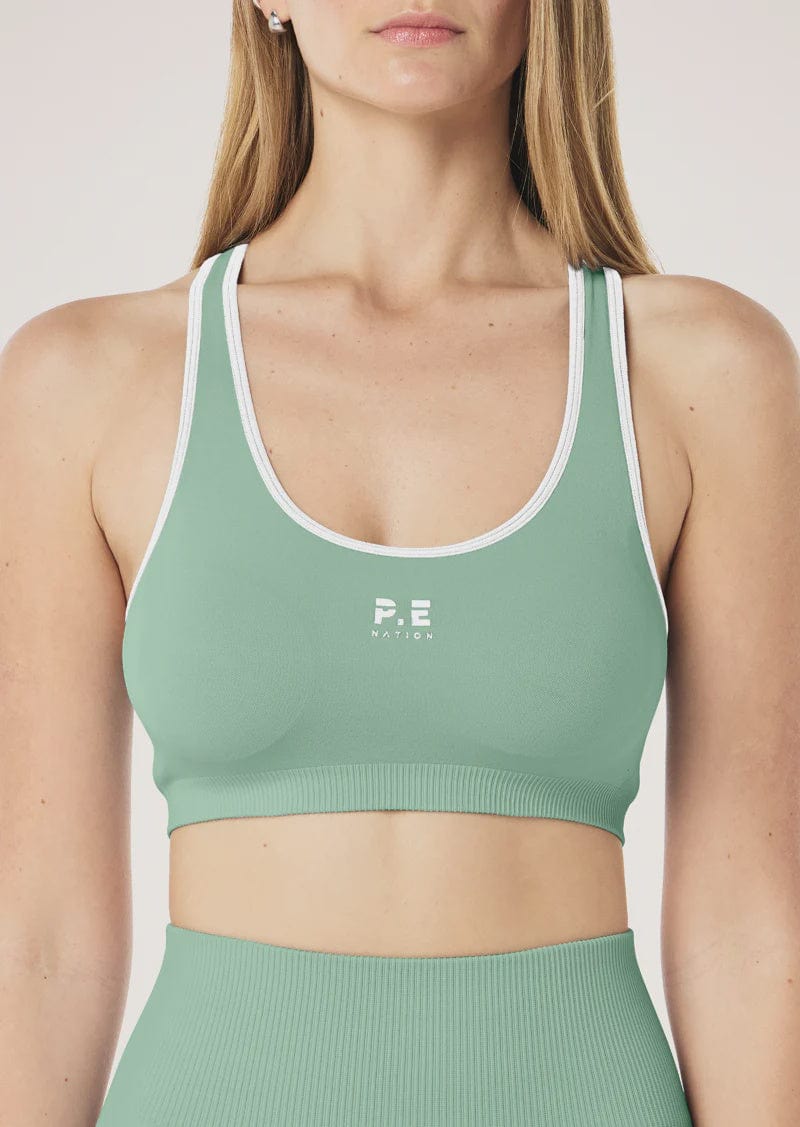 P.E Nation Tops - Activewear Restore Seamless Scoop Tank - Basil