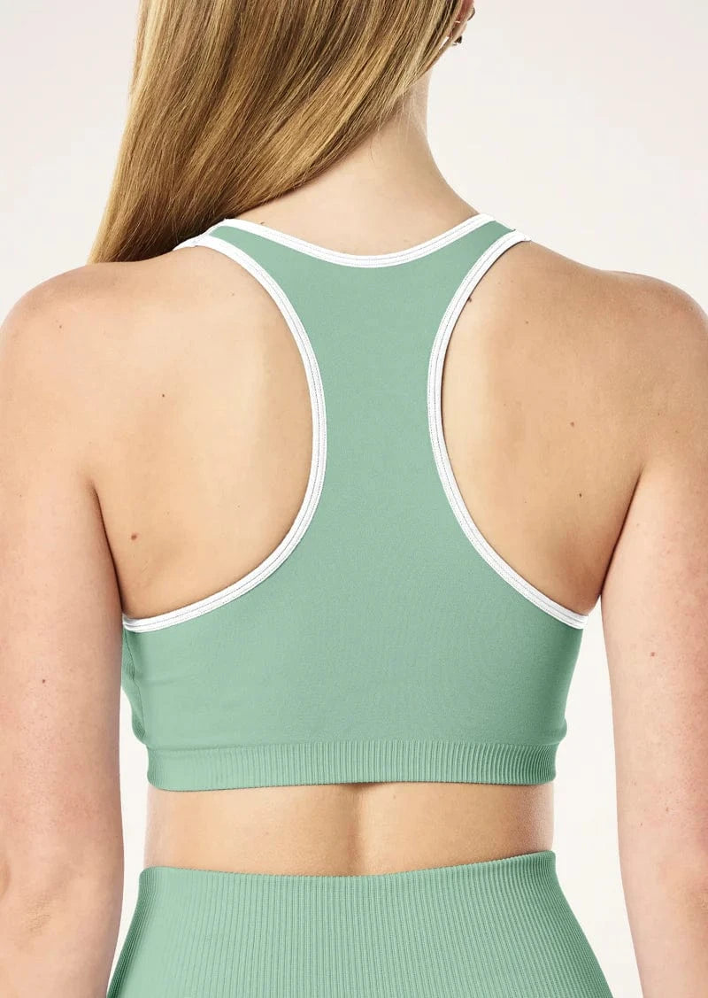P.E Nation Tops - Activewear Restore Seamless Scoop Tank - Basil