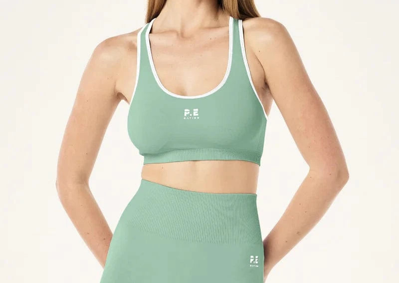 P.E Nation Tops - Activewear Restore Seamless Scoop Tank - Basil