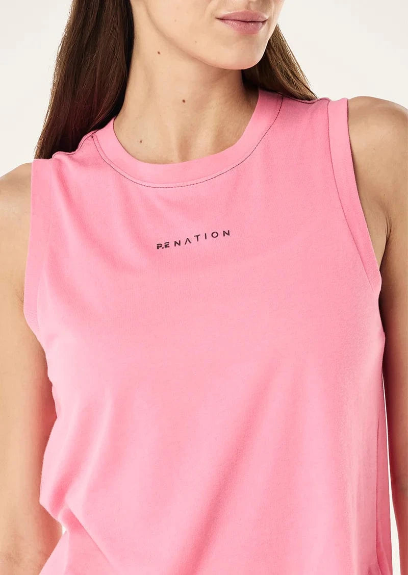 P.E Nation Tops - Activewear Shift Tank - Pink Lemonade