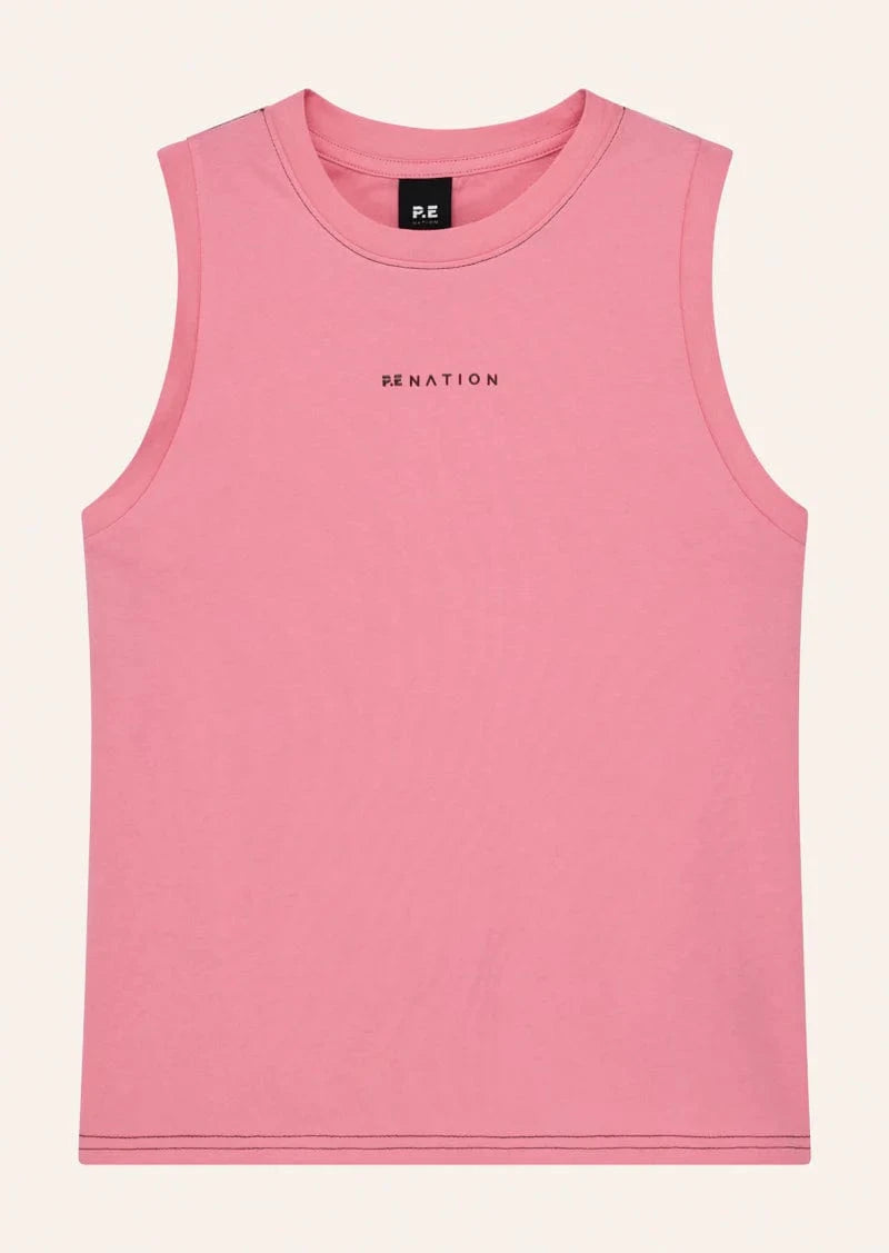 P.E Nation Tops - Activewear Shift Tank - Pink Lemonade