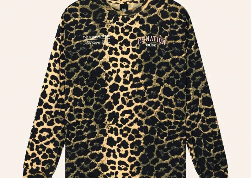 P.E Nation Tops - Long Sleeve Base LS Tee - Leopard