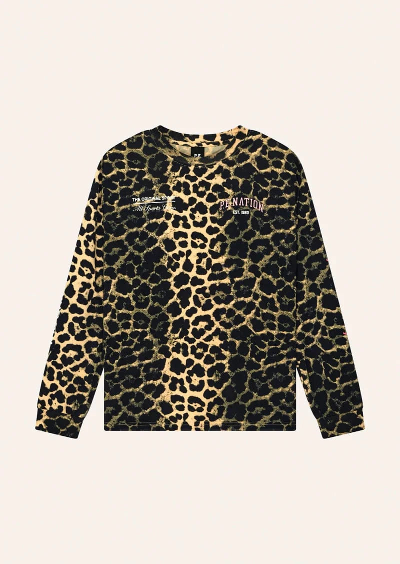 P.E Nation Tops - Long Sleeve Base LS Tee - Leopard
