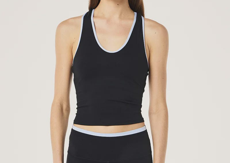 P.E Nation Tops - Tanks Renewal Tank - Black/ Heather Blue