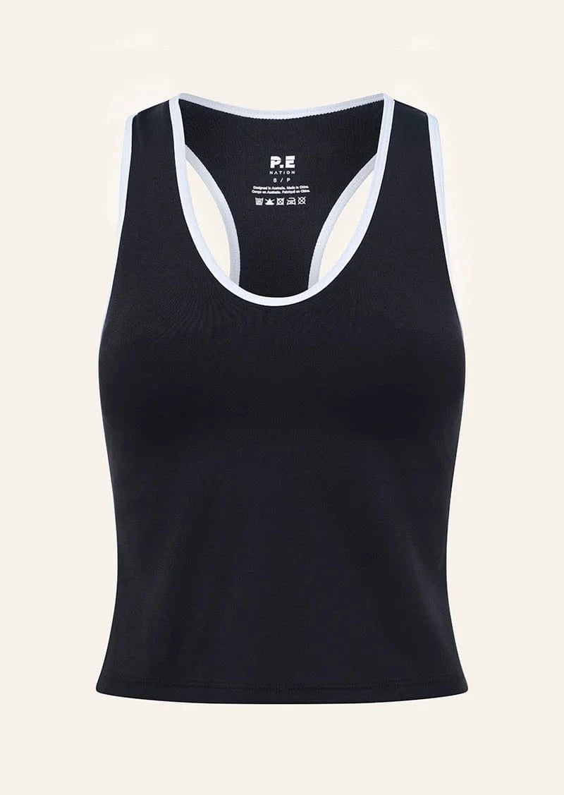 P.E Nation Tops - Tanks Renewal Tank - Black/ Heather Blue