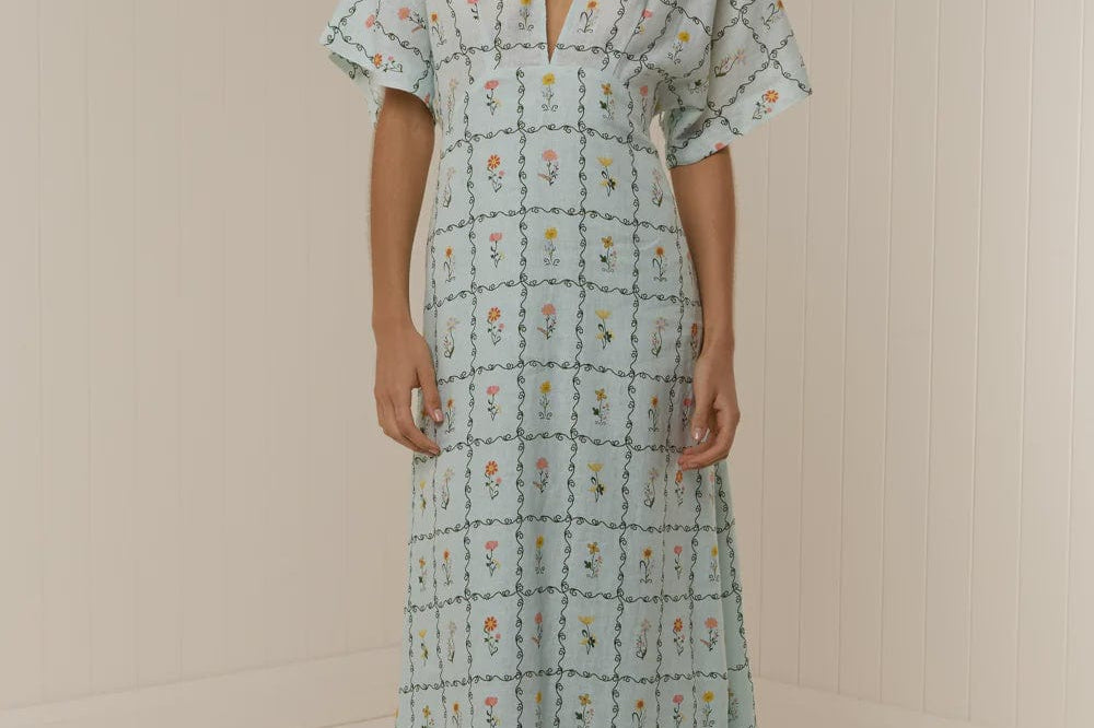 Palm Noosa Dresses Jasmine Dress - Calypso Tile