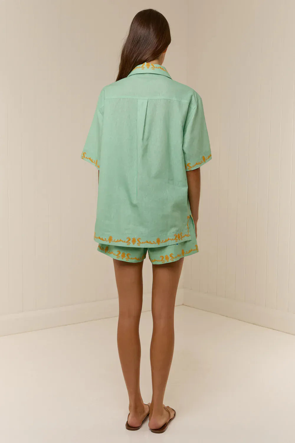 Palm Noosa Shirts - Linen Alto Shirt - Saya Shells