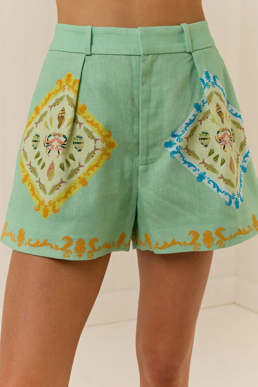 Palm Noosa Shorts - Tailored Porto Shorts - Saya Shells